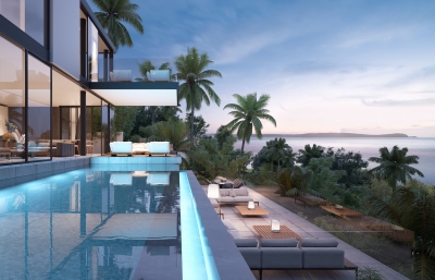 Magnificent villas with sea views on Layan Beach