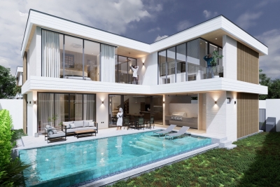 Modern villa with pool and four bedrooms in Rawai