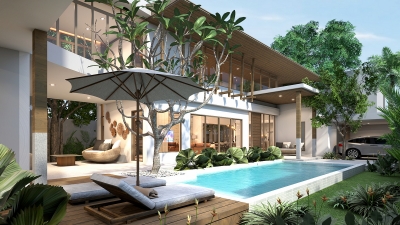Two-storey 3-bedroom villas in a residence on Bang Tao